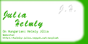 julia helmly business card